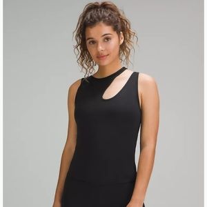 Lululemon Shoulder Cut-Out Yoga Tank Black Modal Size 4 NWT